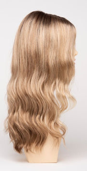 SPARKLING CHAMPAGNE | Medium Brown roots with overall Strawberry Blonde base and soft Golden Blonde highlights