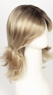 SANDY BLONDE ROOTED | Medium Honey Blonde, Light Ash Blonde, and Lightest Reddish Brown blend with Dark Roots