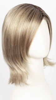 SANDY BLONDE ROOTED | Medium Honey Blonde, Light Ash Blonde, and Lightest Reddish Brown blend with Dark Roots