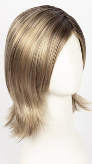 SAND-ROOTED | Light Brown, Medium Honey Blonde, and Light Golden Blonde blend with Dark Brown Roots