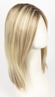 12FS8 SHADED PRALINE | Medium Natural Gold Blonde, Light Gold Blonde, Pale Natural Blonde Blend, Shaded with Dark Brown