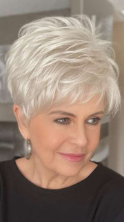 Donna van Lier-Grieve @style.me.ageless wearing WINNER LARGE by RAQUEL WELCH in R16/22 ICED SWEET CREAM | Pale Blonde with Slight Platinum Highlighting