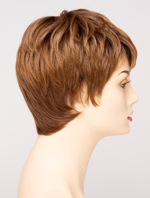 GOLDEN NUTMEG | Medium Brown roots with overall Warm Cinnamon base and Golden Blonde highlights