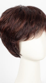 AUBERGINE-MIX 133.131 | Darkest Brown with hints of Plum at base and Bright Cherry Red and Dark Burgundy Highlights