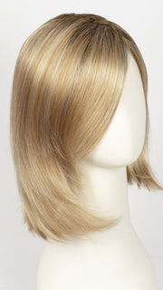 CARAMEL ROOTED | Medium Gold Blonde and Light Gold Blonde Blend with Light Brown Roots