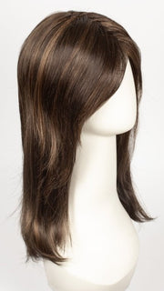 DARK-CHOCOLATE-ROOTED 4.33.2 | Dark Brown base with Light Reddish Brown highlights with Dark Roots
