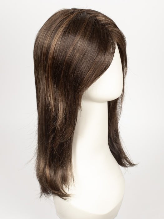 DARK-CHOCOLATE-ROOTED 4.33.2 | Dark Brown base with Light Reddish Brown highlights with Dark Roots