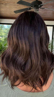 Jenna @jenna_fail wearing MARGOT (curled) by JON RENAU in color 4RN NATURAL DARK BROWN | Dark Brown Renau Natural