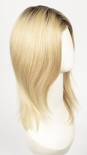 CHAMPAGNE ROOTED | Light Beige Blonde, Medium Honey Blonde, and Platinum Blonde blend with Dark Roots