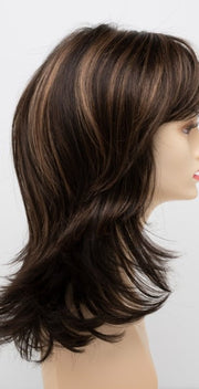 AMARETTO CREAM | Dark Brown roots with overall Medium Brown base with Honey Blonde highlights