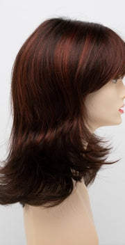 CHOCOLATE CHERRY | Dark Brown roots with overall Medium Brown base with Deep Red highlights