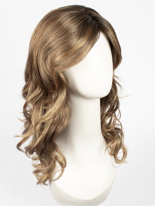 CAFE-MACCHIATO | Nutmeg and Creamy Toffee Blonde with Warm Deep Brown Roots