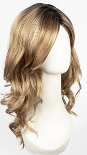 PEANUT-BUTTER-SWIRL | Warm Light Brown with Beige Highlights and Medium Brown Root