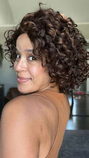 Brea Davis @getwiggywithbrea wearing OPRAH 2 by VIVICA FOX in color P4/30/33 | Piano Color. Medium Dark Brown, Copper Blonde, and Dark Auburn