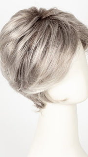 DARK-SNOW-ROOTED 56.60.48 | Pure Silver White with 10% Medium Brown and Silver White with 5% Light Brown blend with Dark Roots