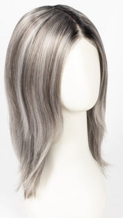 CHROMERT1B | Gray and White with 25% Medium Brown Blend and Off-Black Roots