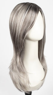 CHROMERT1B | Gray and White with 25% Medium Brown Blend and Off-Black Roots