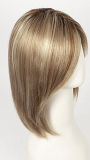 SUGAR-CANE-R | Rooted Platinum Blonde and Strawberry Blonde Evenly Blended Base with Light Auburn Highlights