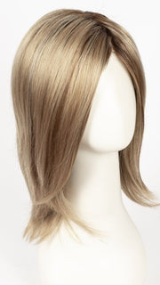 SUGAR-CANE-R | Rooted Platinum Blonde and Strawberry Blonde Evenly Blended Base with Light Auburn Highlights