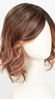 ROSEWOOD ROOTED | Medium Brown, Caramel, and Rose Gold blend with Shaded Roots