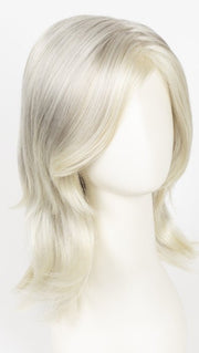 CHAMPAGNE-SILVER | Platinum Blonde and Light Grey Blended with Soft, Light Blonde at the face line