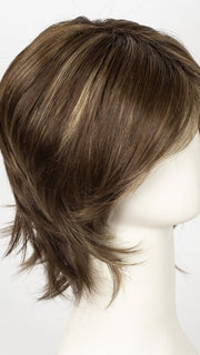 ICED-MOCHA-R | Rooted Dark Brown with Medium Brown Base Blended with Light Blonde Highlights