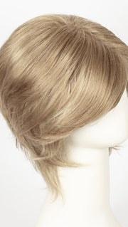 SUGAR-CANE-R | Rooted Platinum Blonde and Strawberry Blonde evenly blended base with Light Auburn highlight