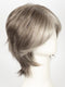 SANDY-SILVER | Silver Medium Brown blend that transitions to more Silver then Medium Brown then to Silver Bangs