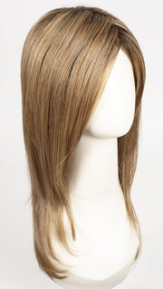LIGHT-BERNSTEIN-ROOTED 12.26.27 | Lightest Brown, Light Golden Blonde, and Dark Strawberry Blonde Blend with Shaded Roots