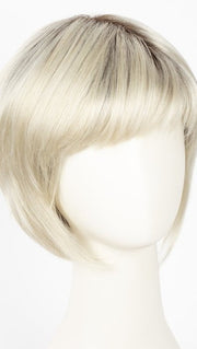 SEASHELL-BLONDE-R | Cool White Blonde and Creamy White Tones with Soft Brown Roots