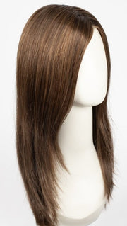 CHOCOLATE ROOTED 830.6.30 | Medium Brown Blended with Light Auburn, and Dark Brown Blend with Shaded Roots 