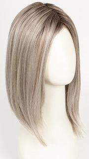 56/60/R8 | Lightest Grey Blend Rooted Medium Brown