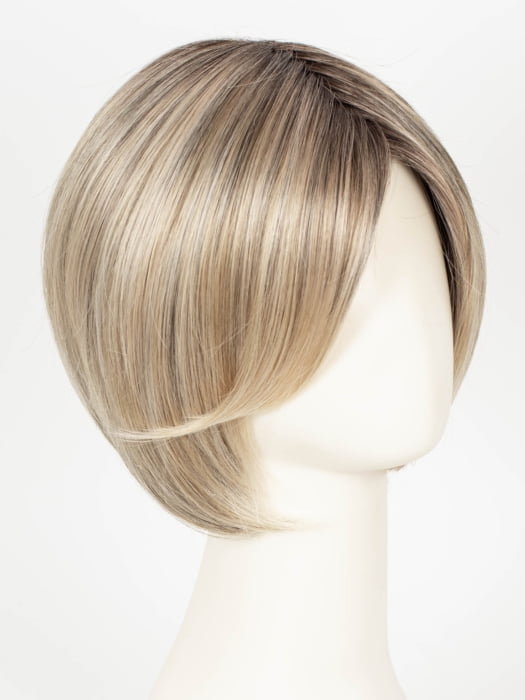 36/25/23/R6 MOON DUST | Dark salt and pepper base with blended golden blonde and cool platinum tones, shaded with Dark Roots
