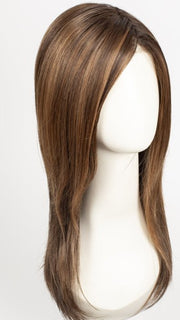 CHOCOLATE ROOTED 830.6.27 | Dark and Medium Brown Blended with Light Auburn Brown and Dark Strawberry Blonde with Shaded Roots