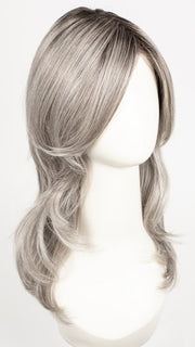 STONEGREY ROOTED 58.51.56 | Grey with Black/Dark Brown and Lightest Blonde Blend with Shaded Roots