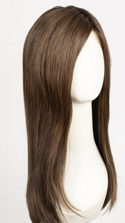 COFFEE BROWN ROOTED 8.6.10 | Medium Brown with Dark Brown and Light Brown Blend with Shaded Roots