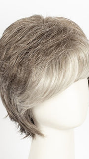 SANDY SILVER | Silver Medium Brown blend that transitions to more Silver then Medium Brown then to Silver Bangs