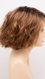 GOLDEN NUTMEG | Medium Brown roots with overall Warm Cinnamon base and Golden Blonde Highlights