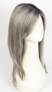 CHROMERT1B | Gray and White with 25% Medium Brown Blend and Off-Black Roots