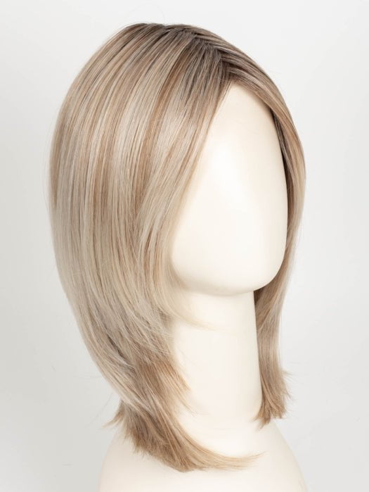 MILKSHAKE BLONDE R | A mixture of Light Sandy Brown, Highlighted with Light Ash Blonde with a Hint of Light Platinum Blonde with a Medium Root Color