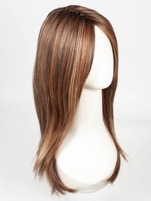 17/23/R8 | Beige Blonde and Auburn Blended with Medium Brown Roots