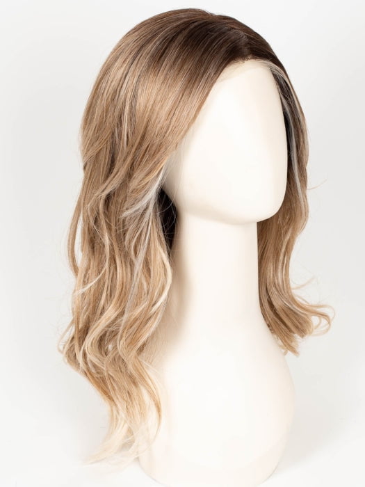 MELTED MARSHMALLOW | Subtly Warm Dark Sandy Blonde Blend with Medium Brown Roots and Light Ash Blonde Tips and Highlights