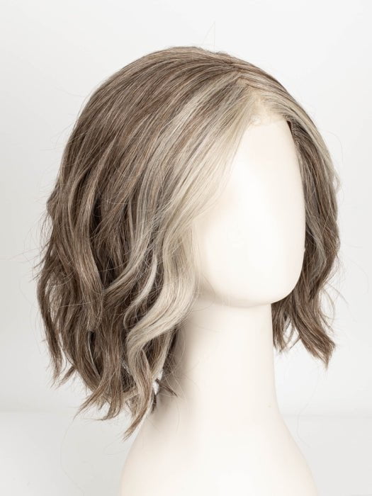 SANDY SILVER | Medium Brown transitionally blending to Silver with Silver bangs