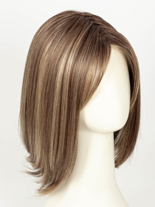 RL12/22SS SHADED CAPPUCCINO | Light Golden Brown Evenly Blended with Cool Platinum Blonde Highlights with Dark Roots