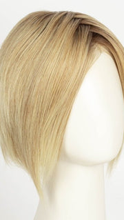 27T613S8 SHADED SUN | Medium Natural Red-Gold Blonde & Pale Natural Gold Blonde Blend and Tipped, Shaded with Medium Brown