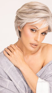 Roxie wearing MONOLOGUE by RAQUEL WELCH in RL51/61 ICED GRANITA | Lightest Grey Progresses to a Deep Grey at the Nape PPC MAIN IMAGE 