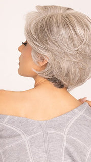 Roxie wearing MONOLOGUE by RAQUEL WELCH in RL51/61 ICED GRANITA | Lightest Grey Progresses to a Deep Grey at the Nape