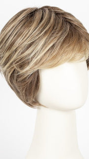 RL12/22SS SHADED CAPPUCCINO | Light Golden Brown Evenly Blended with Cool Platinum Blonde Highlights and Dark Roots