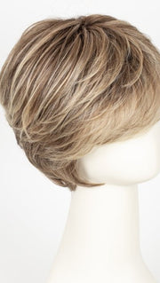 RL12/22SS SHADED CAPPUCCINO | Light Golden Brown Evenly Blended with Cool Platinum Blonde Highlights and Dark Roots