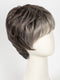 SALT PEPPER ROOTED | Light Natural Brown with 75% Gray,  Medium Brown with 70% Gray and Pure White Blend with Brown Roots